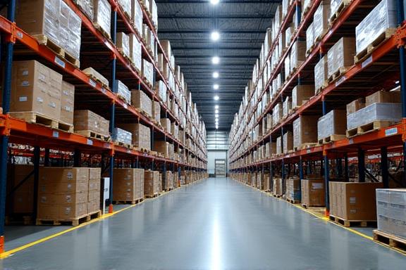 An optimized warehouse with efficient logistics operations.